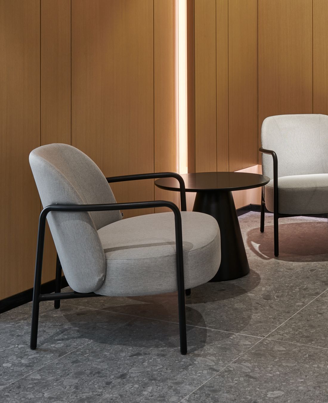 Interior Fit out Company uae interior photo of two chairs and a round table